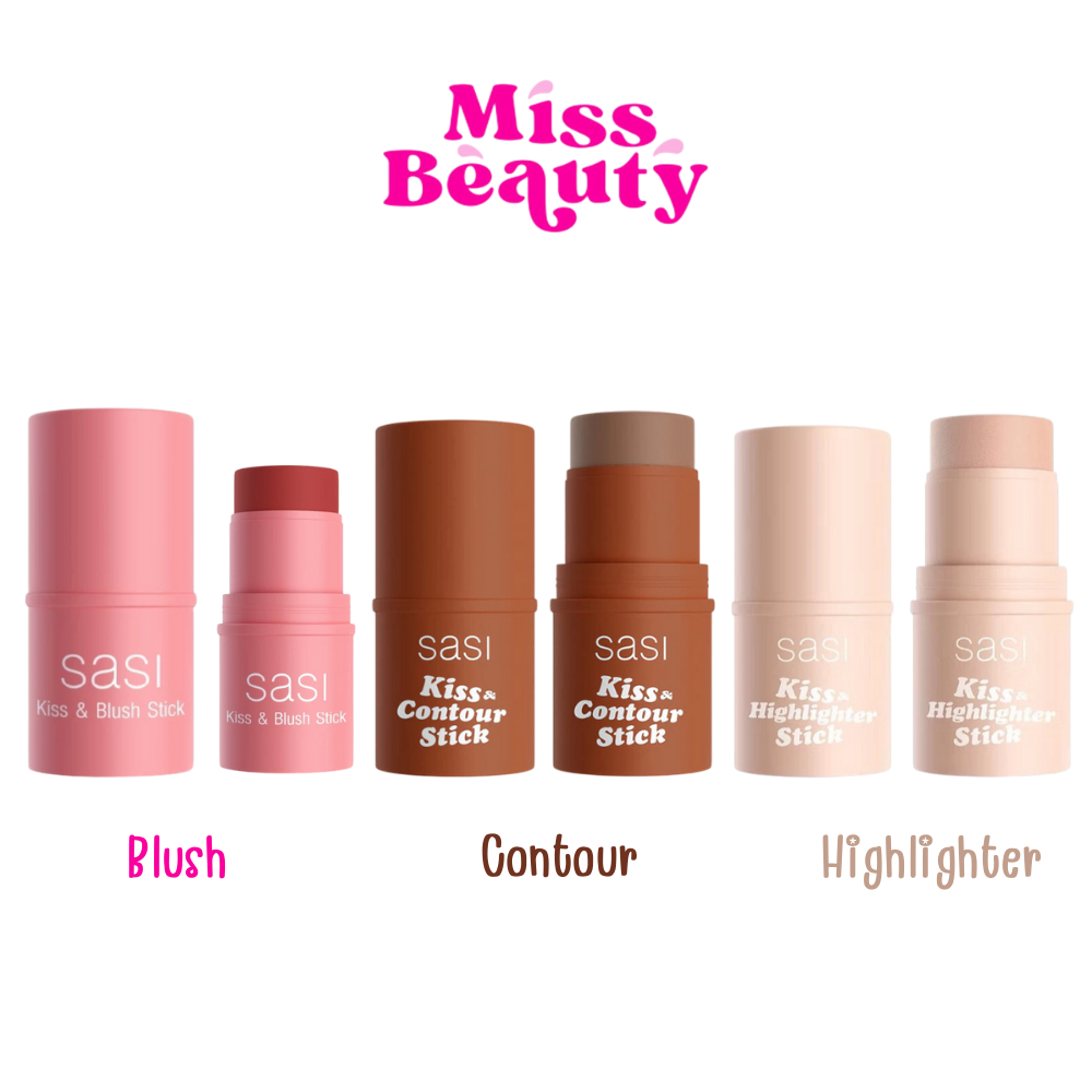 (แท่ง) Sasi Kiss & Blush Stick  ศศิ คิส แอนด์ บลัช สติ๊ก in 1 สวยครบ จบในแท่งเดียว 4 กรัม