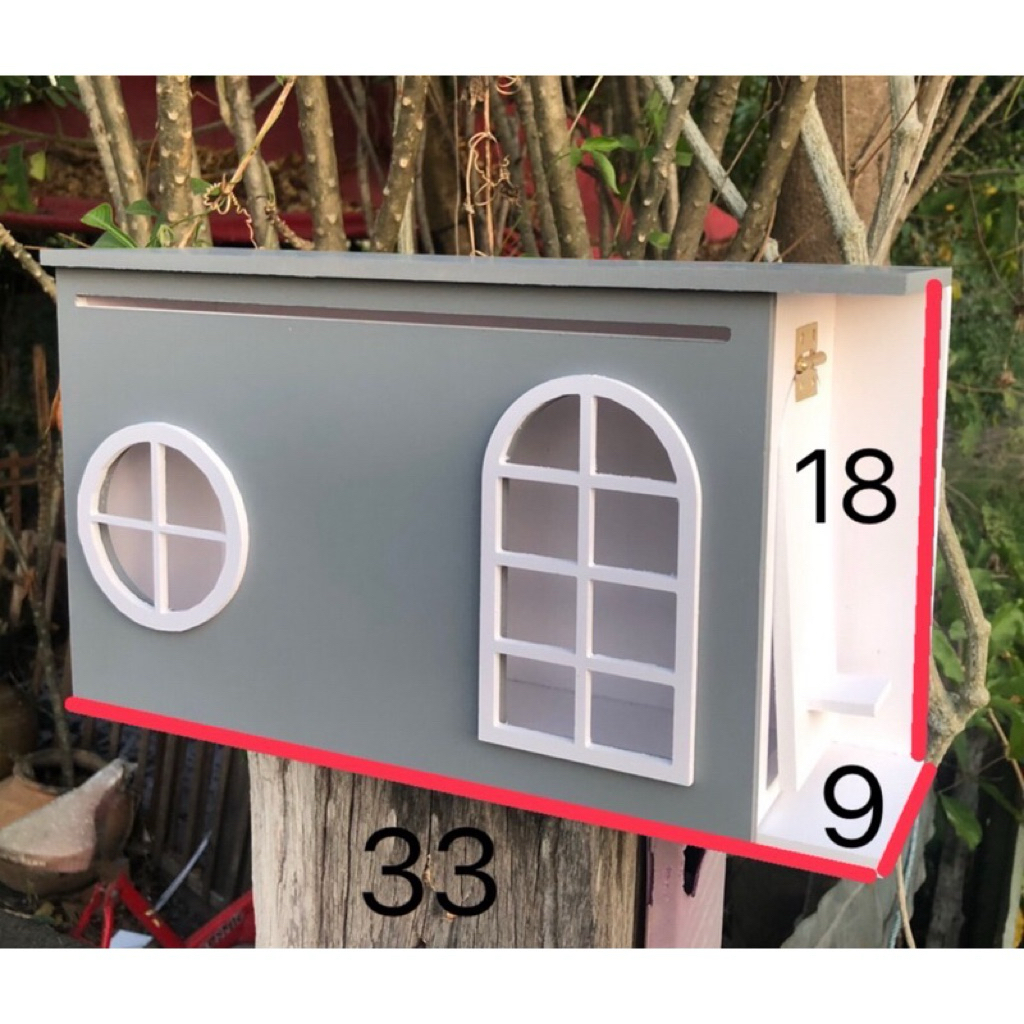 ตู้จดหมายมินิมอล#กล่องรับจดหมาย#ตู้รับจดหมายพลาสวูด - รูปที่ 3