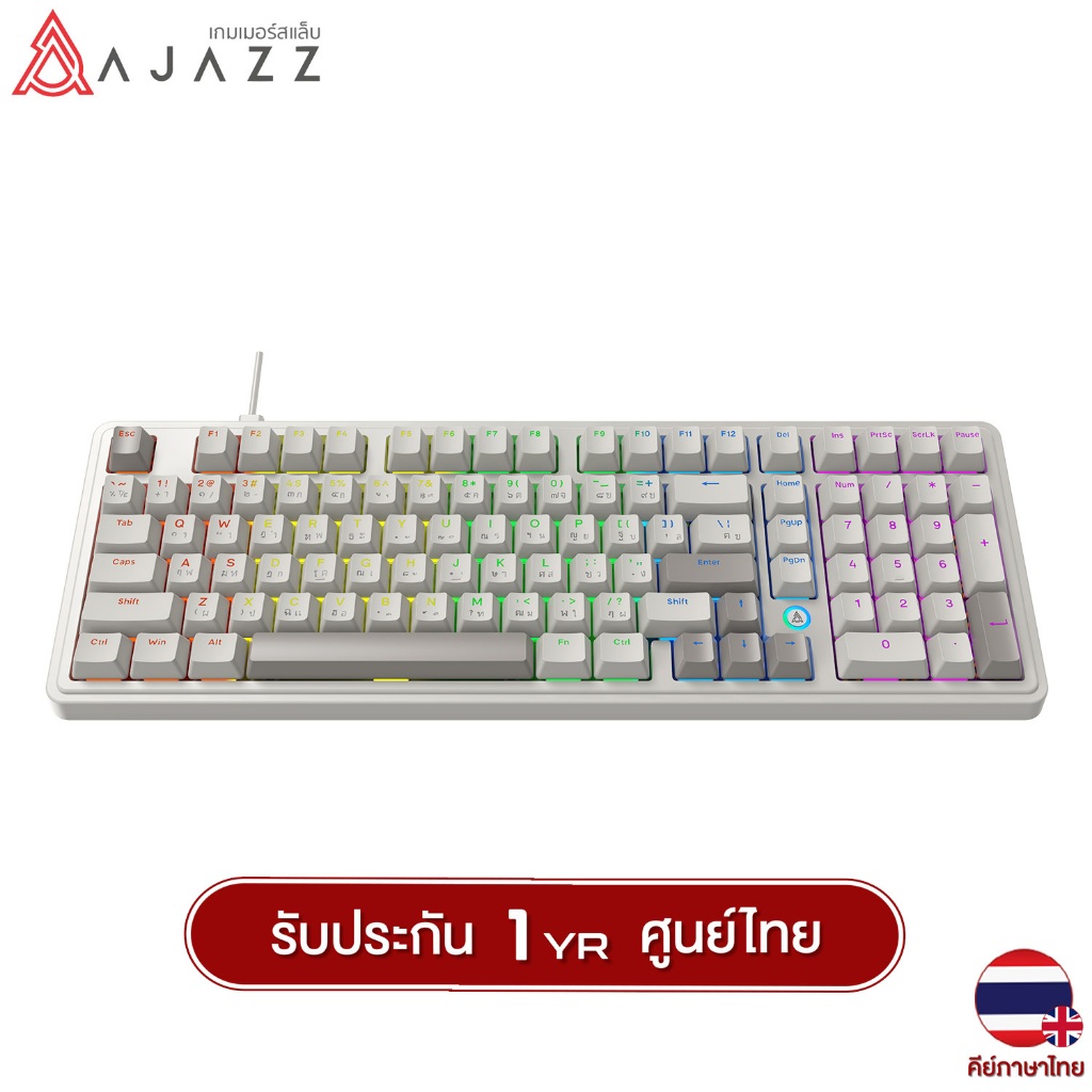 AJAZZ AK980 Wired Gasket Rainbow Mechanical คีย์บอร์ด รูปที่ 3
