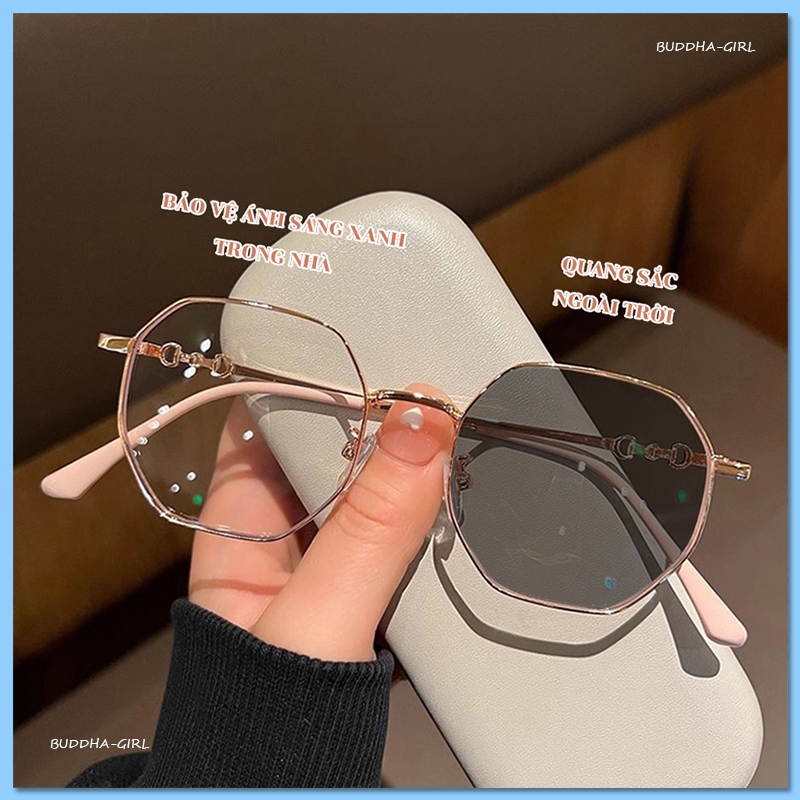 【จัดส่งจากกรุงเทพฯ】0° ถึง -400° แว่นสายตาสั้น การป้องกันแสงสีฟ้า สไตล์เกาหลี นักเรียน ยูนิเซ็กส์ โฟโตโครมิก