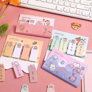 INS - กระดาษโน้ตมีเทปกาวแฟนซี ลายน่ารัก | Sticky Notes สำหรับจดบันทึก ทำไฮไลต์