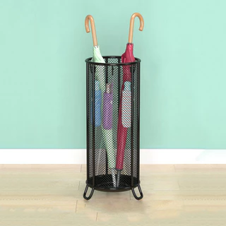 ERORO ที่เก็บร่ม ทรงกระบอก 50ซม. ที่วางร่ม ตะแกรงเหล็ก มีถาดรองน้ำ Umbrella Rack