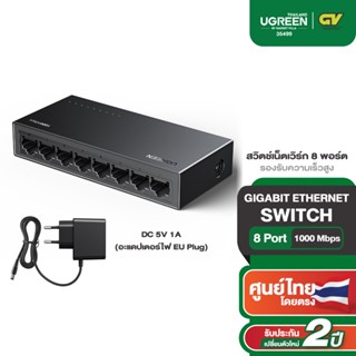UGREEN สวิตช์เน็ตเวิร์ก 8 พอร์ต Gigabit Ethernet Switch รองร…