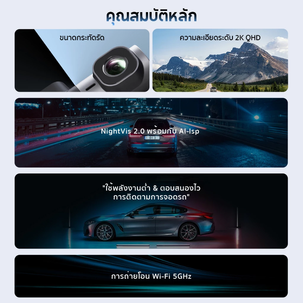[HOT] DDPAI MINI 2X/MINI Pro Dash Cam 2K HD กล้องติดรถยนต์ การถ่ายโอน Wi-Fi 5GHz กล้องติดรถยนต์อัจฉริยะ Night Vision thumbnail 5