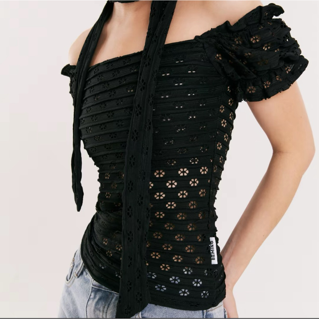 เสื้อแขนสั้น เสื้อปาดไหล่ Beming 🍩🌈