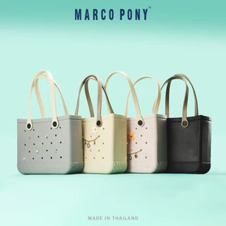 Marco Pony ผู้หญิงกระเป๋าถือ กระเป๋าสะพายความจุขนาดใหญ่ กระเป๋าแฟชั่น สไตล์ครีม ทนต่อการสึกหรอ EVA bag BP1003