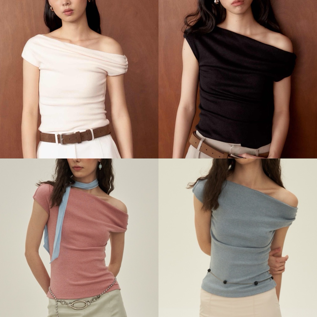 TRES Made เสื้อปาดไหล่ Off Shoulder Top