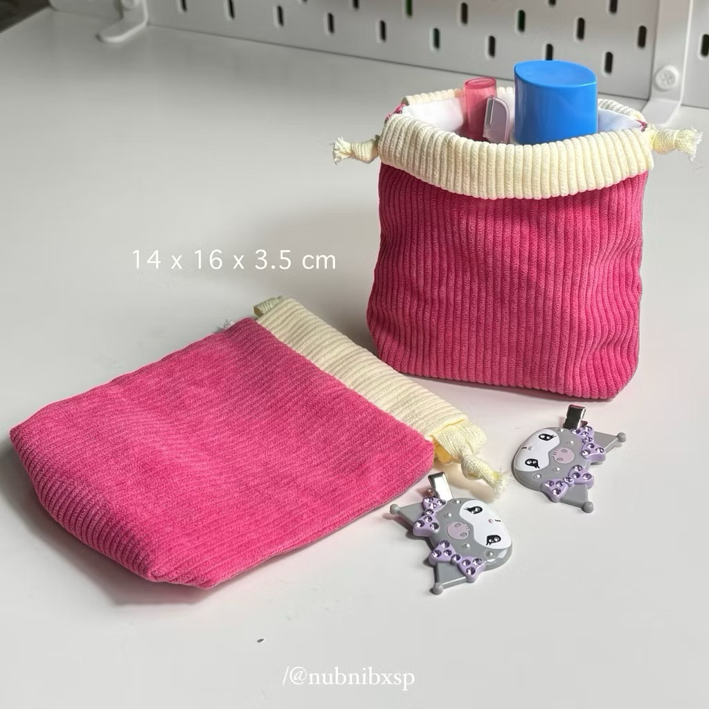 (พร้อมส่ง) กระเป๋าหูรูดลูกฟูก มีซับใน! ราคา ถูกที่สุด ดีลบีเคเค แกลเลอรีภาพที่ 4