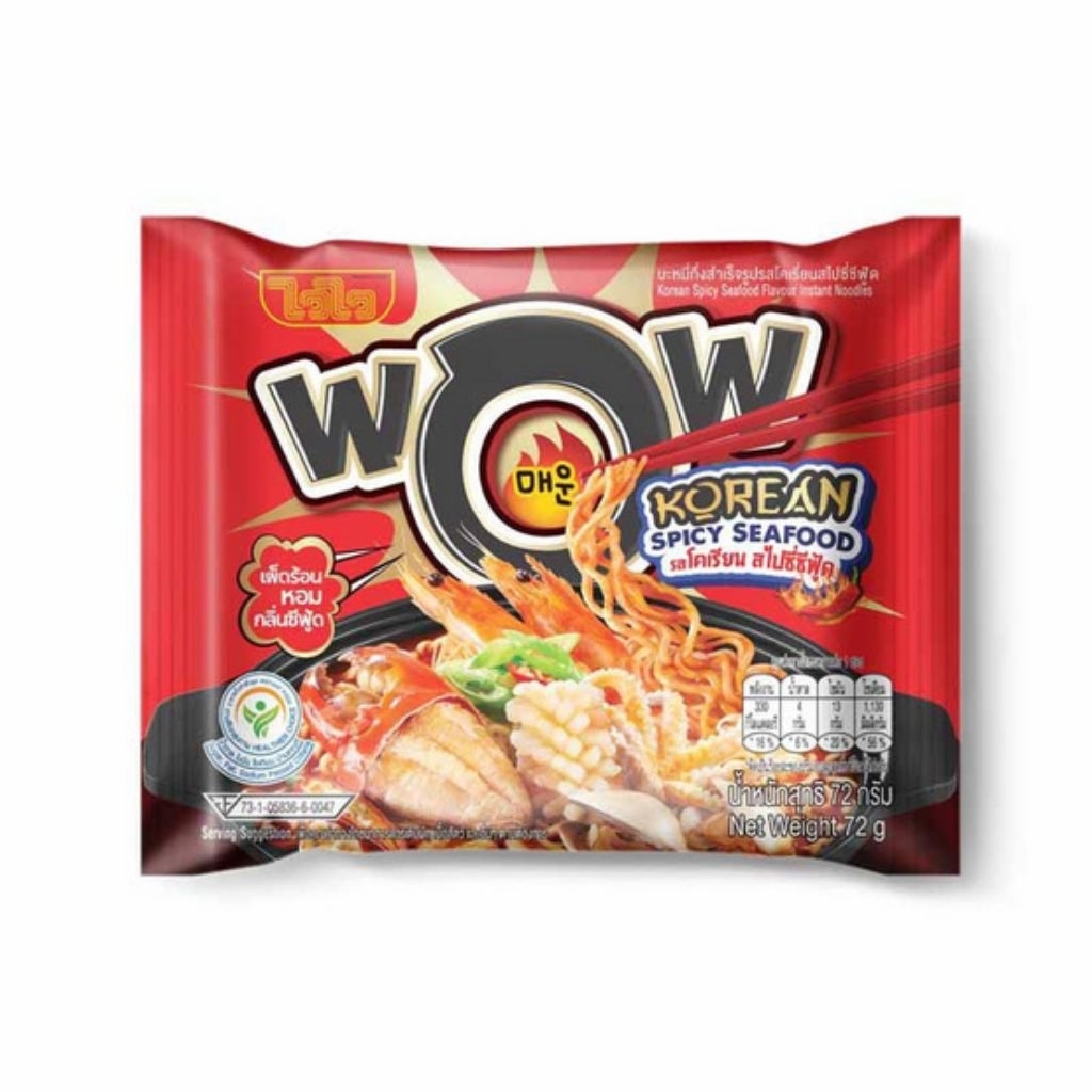 ไวไว wow บะหมี่พรีเมี่ยม รสKorean surprises seafood 24 ซอง