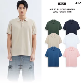 AIIZ (เอ ทู แซด) - AIIZ เสื้อโปโลผู้ชายสีพื้นพิมพ์โลโก้