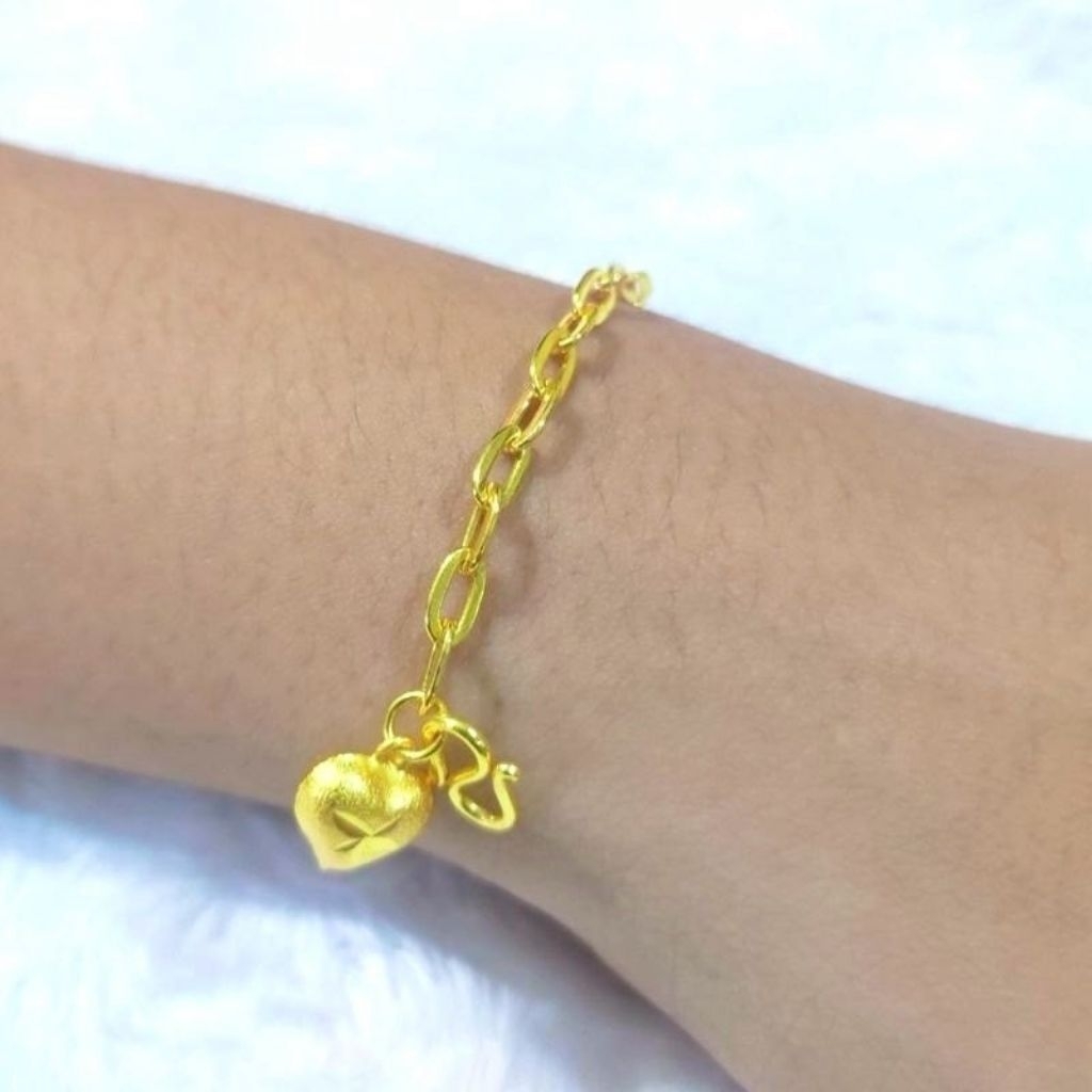C310ข้อมือโซ่ฝรั่งหนัก2สลึง ทองชุบ ทองเคลือบ ทองโคลนนิ่งสวยเหมือนจริง