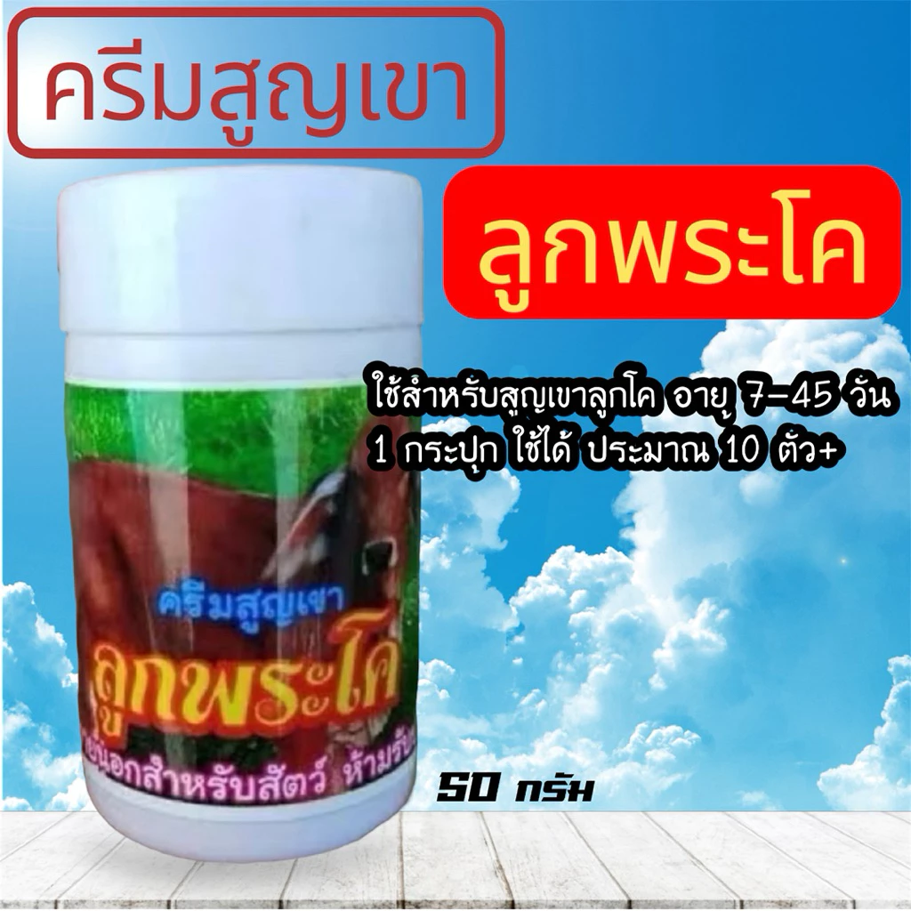 🟨ครีมป้ายเขา ครีมสูญเขา ขนาด 50 กรัม🐮ลูกพระโค🐮