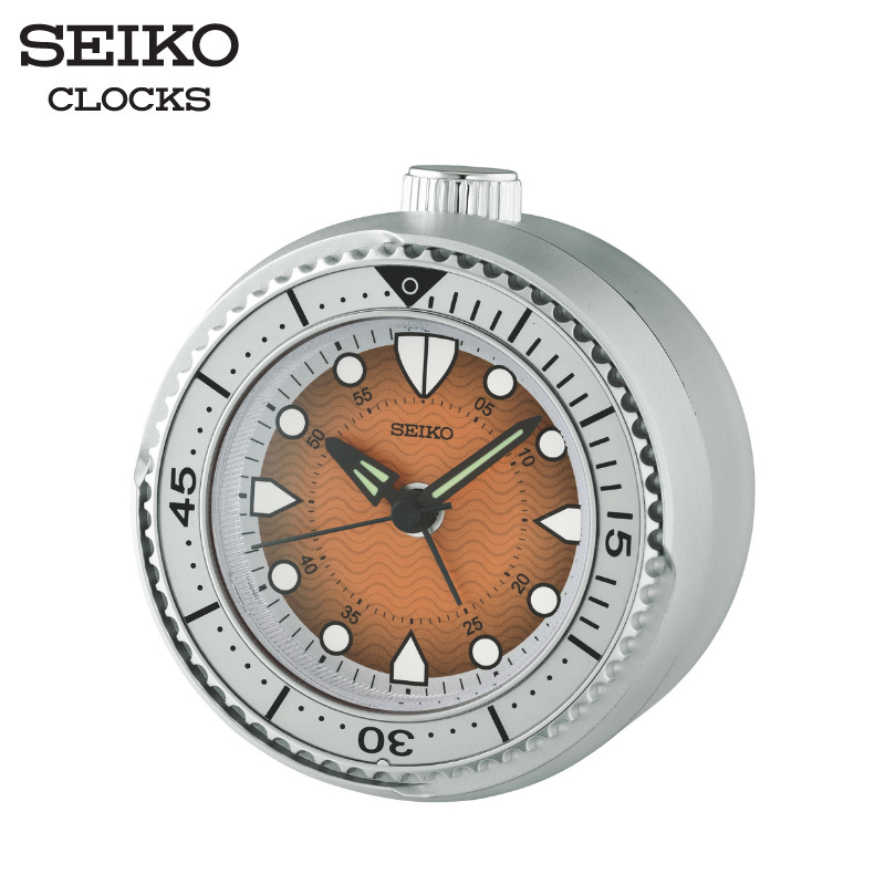 SEIKO CLOCKS นาฬิกาปลุก รุ่น QHE207T ขนาด 4 นิ้ว เดินเรียบ สีเงิน