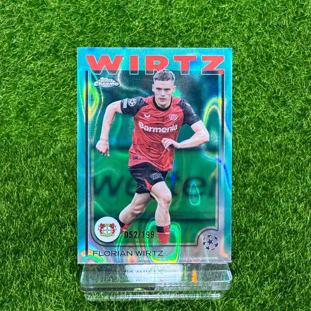 RUN /199 Florian Wirtz Aqua Lava Topps Chrome UCC #150