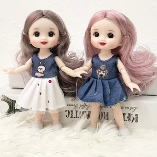 ตุ๊กตาเจ้าหญิง ของเล่นเด็กผู้หญิง ตุ๊กตา BJD 3D ตุ๊กตาแต่งตัว ตุ๊กตาน่ารัก ของเล่นสำหรับเด็กผู้หญิง