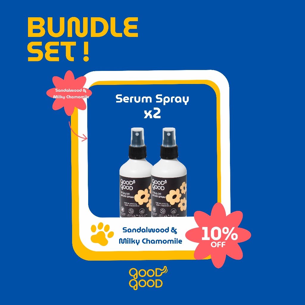 แพคคู่สุดคุ้ม [ลด 10%] GoodGood สเปรย์อาบแห้งสุนัข และแมว ขนาด 150 มิล x2