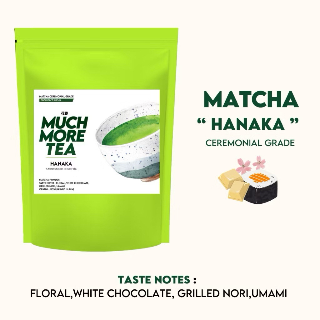 ใช้โค้ด 20%❗️(พร้อมส่ง) Much more tea HANAKA 40g.Tastnotes :  Floral ,White Chocolat,Grilled Nori,Um