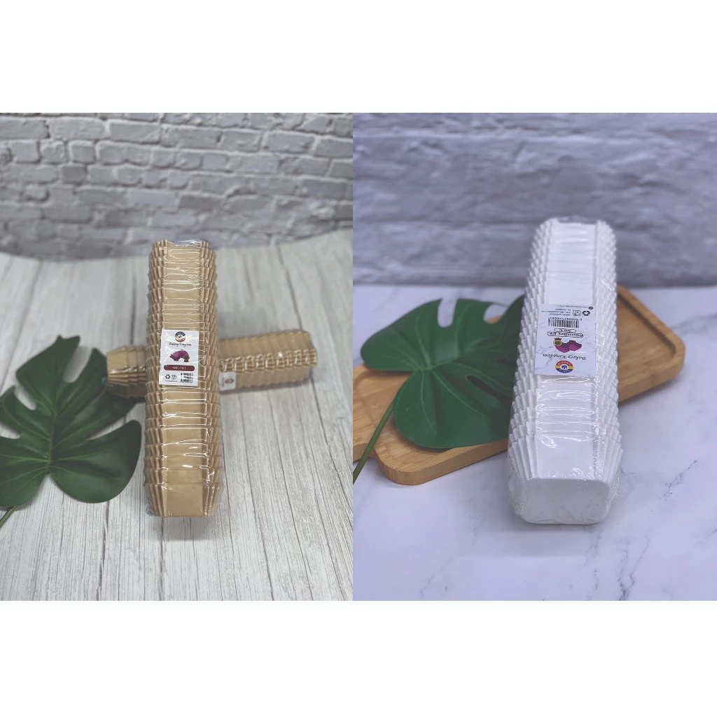 ถ้วยบราวนี่สี่เหลี่ยม สีขาว / สีคราฟ ขนาด 6*6*3cm.
