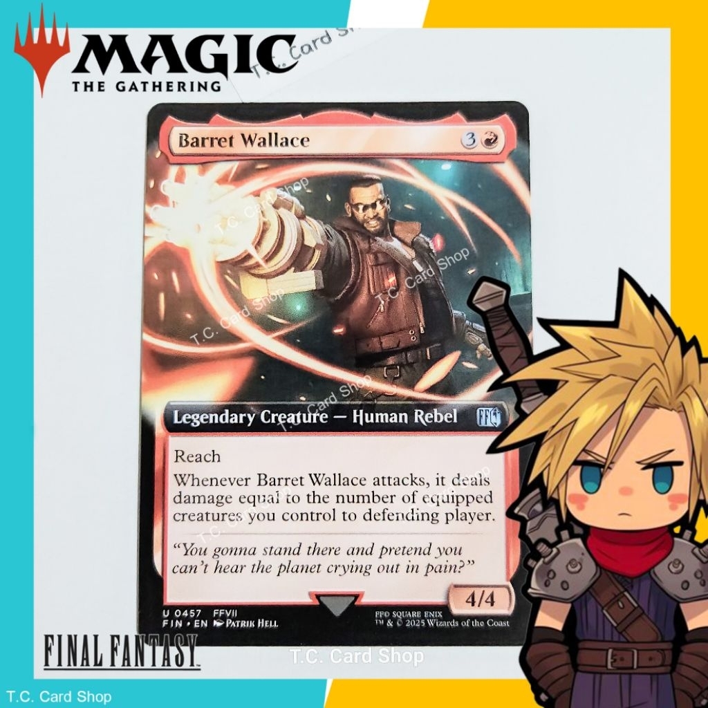 Barret Wallace (Extened) - U0457 FFVII - Final Fantasy - Magic the Gathering (MTG) (FIN)