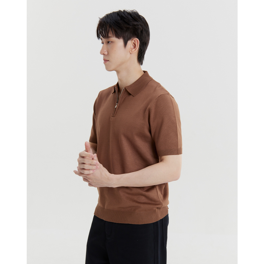 [9780-1] REEVE ZIPPER POLO - เสื้อโปโลคอปก มีซิป รูปที่ 5