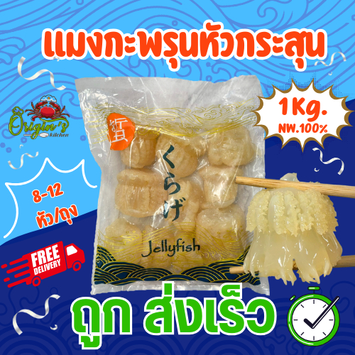 แมงกะพรุนหัวกระสุน❗[ สินค้าพร้อมส่งในไทย ]  ขนาด 1 กิโลกรัม