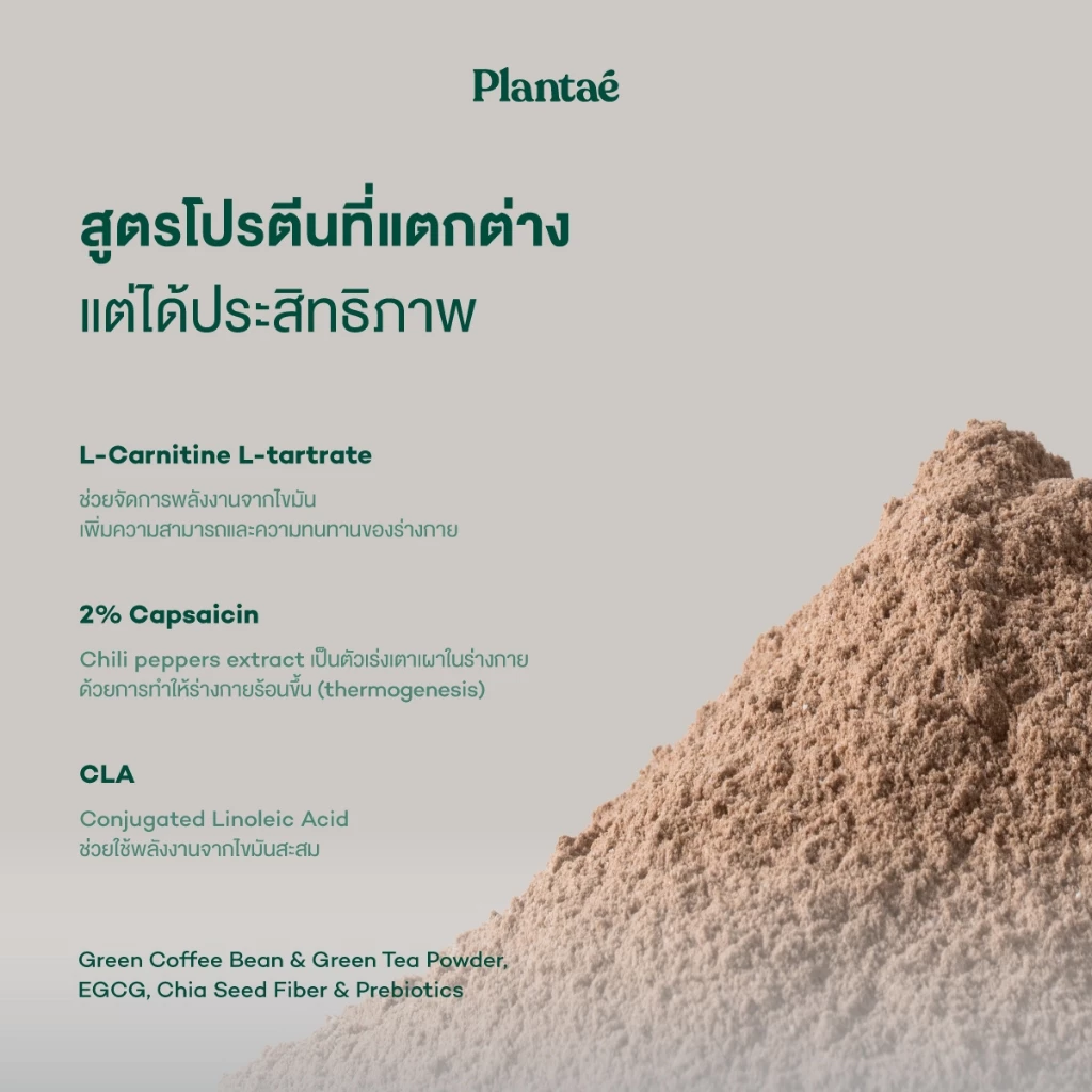 Plantae Lite Protein กล่อง5ซอง โปรตีนพืช คุมหิว  L-Carnitine แอลคาร์นิทีน Plant protein ชาเขียว โปรตีนจากพืช plant based thumbnail 5