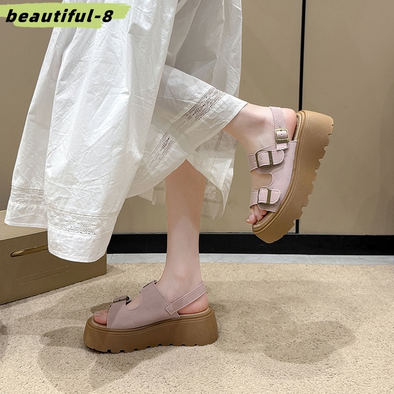 จัดส่งใน24ขั่วโมง7CM รองเท้าส้นตึก ดีไซน์สวยไม่ซ้ำใคร รูปที่ 3