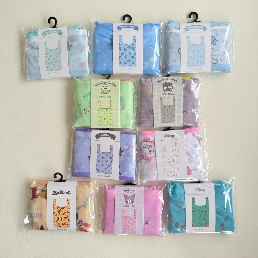 พร้อมส่งที่ไทย ✅️ กระเป๋าผ้า Eco Bag ลายการ์ตูน จาก ญี่ปุ่น