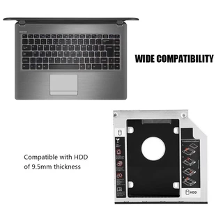 ถาดแปลงใส่HDD SSD ในช่องDVD/CD Notebook 9.0mm/9.5mm/12.7mm Universal SATA 2nd HDD SSD Hard Drive Caddy