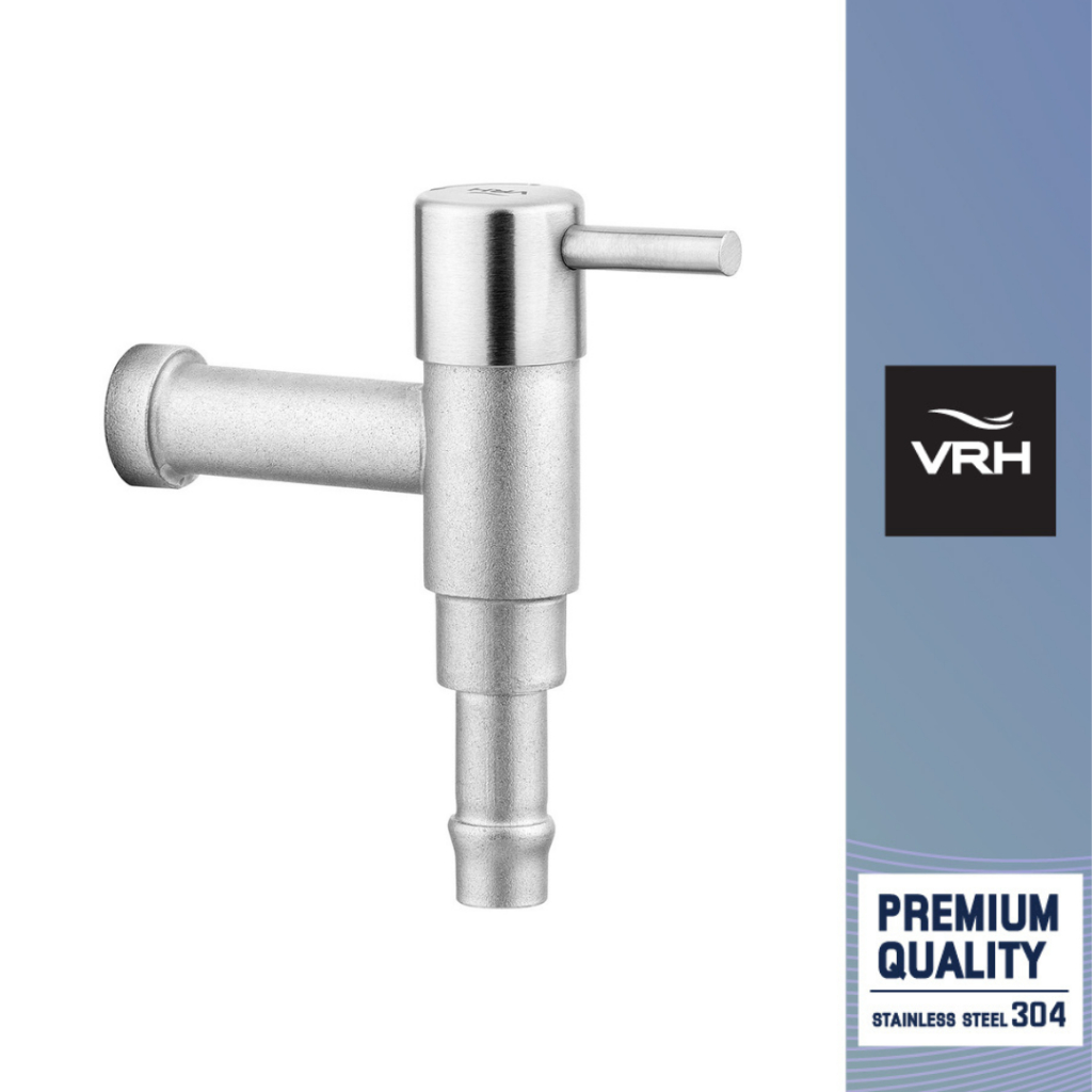 VRH ก๊อกน้ำติดผนังสำหรับห้องน้ำ มีหางปลา แบบติดผนัง รุ่น BONNY ห่อแอร์ CLVJC-7120K6 (Clearance Product)