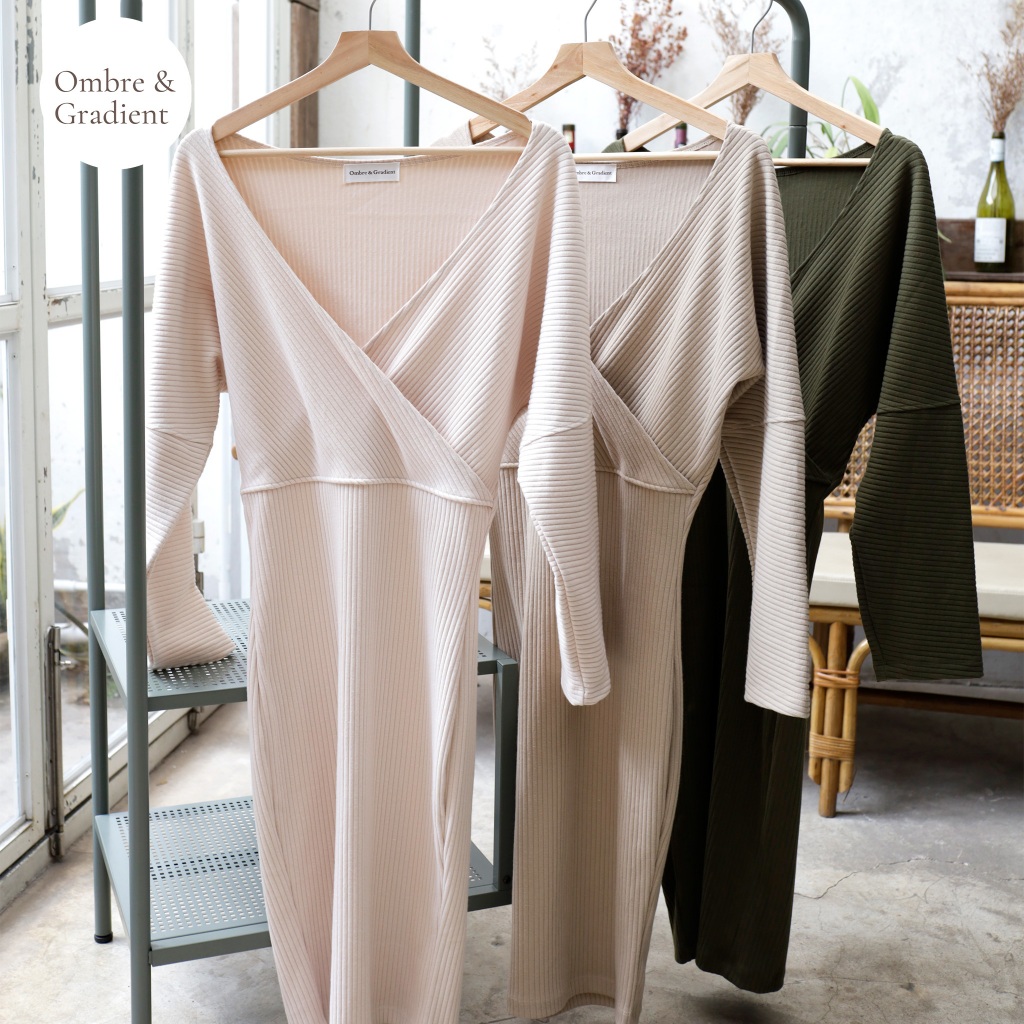 OG001 Ombre & Gradient : Rib Sweater dress