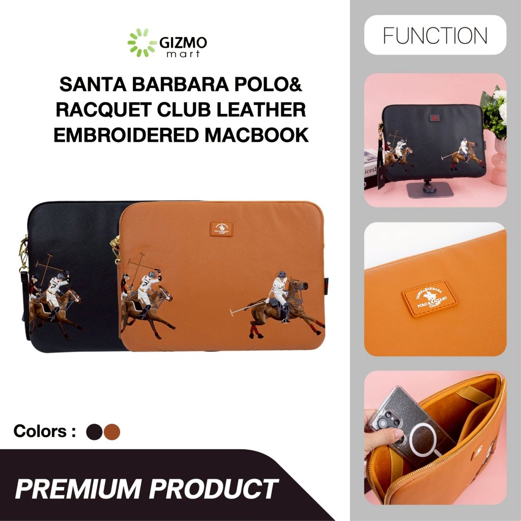 Polo กระเป๋าใส่แล็ปท็อป & โน๊ตบุ๊ค ขนาด 13 นิ้ว สีดำ สีน้ำตาล Caine Laptop Bags