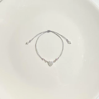 กำไลข้อมือเชือกสีเงิน ✨ silver string bracelets 🤍