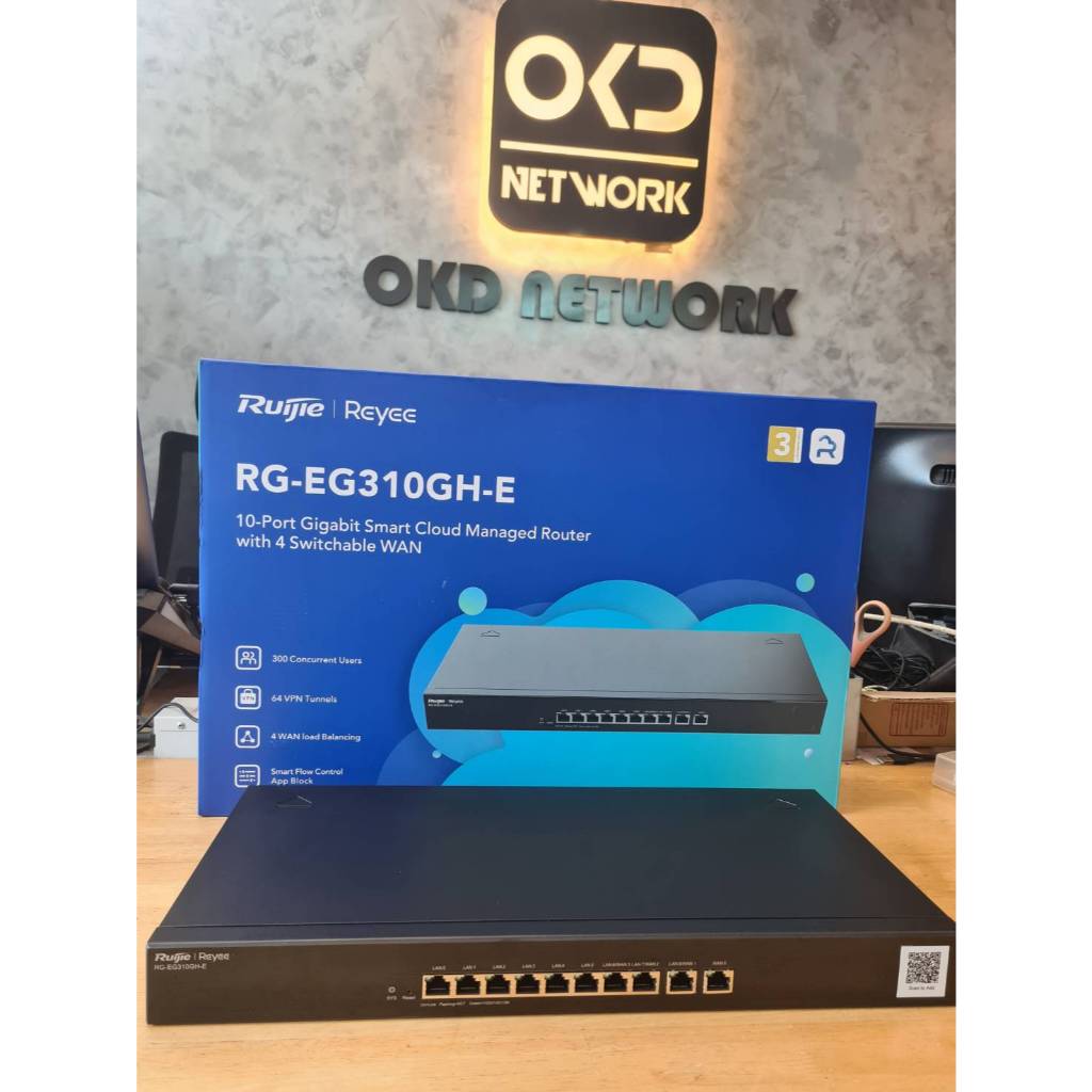 RG-EG310GH-E 10-PORT GIGABIT Cloud Router WITH 4 WAN