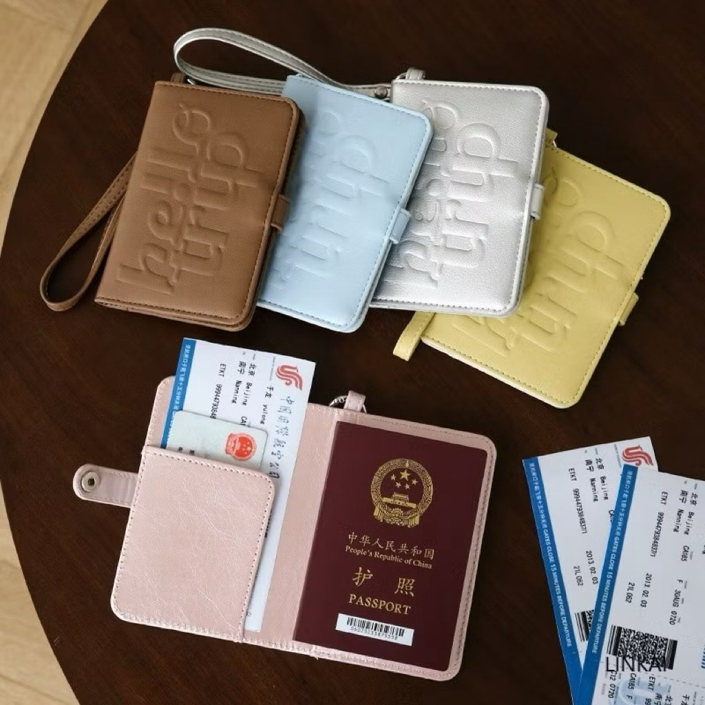 🌈ส่งไวจากไทย🌈ปกพาสปอร์ต ปกหนังสือเดินทาง Passport หนัง PU มีสายคล้องแขน พร้อมส่ง