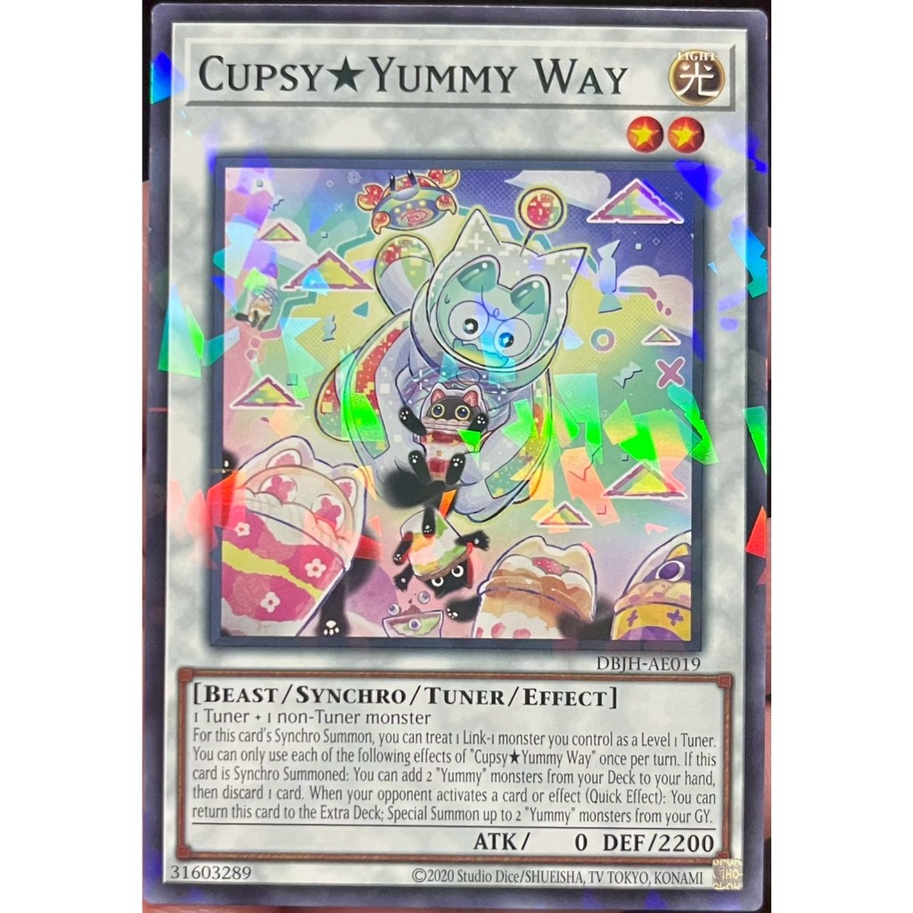 Yugioh Asia-Eng [DBJH-AE019] Cupsy★Yummy Way (Normal Parallel Rare) การ์ดยูกิแท้ถูกลิขสิทธิ์