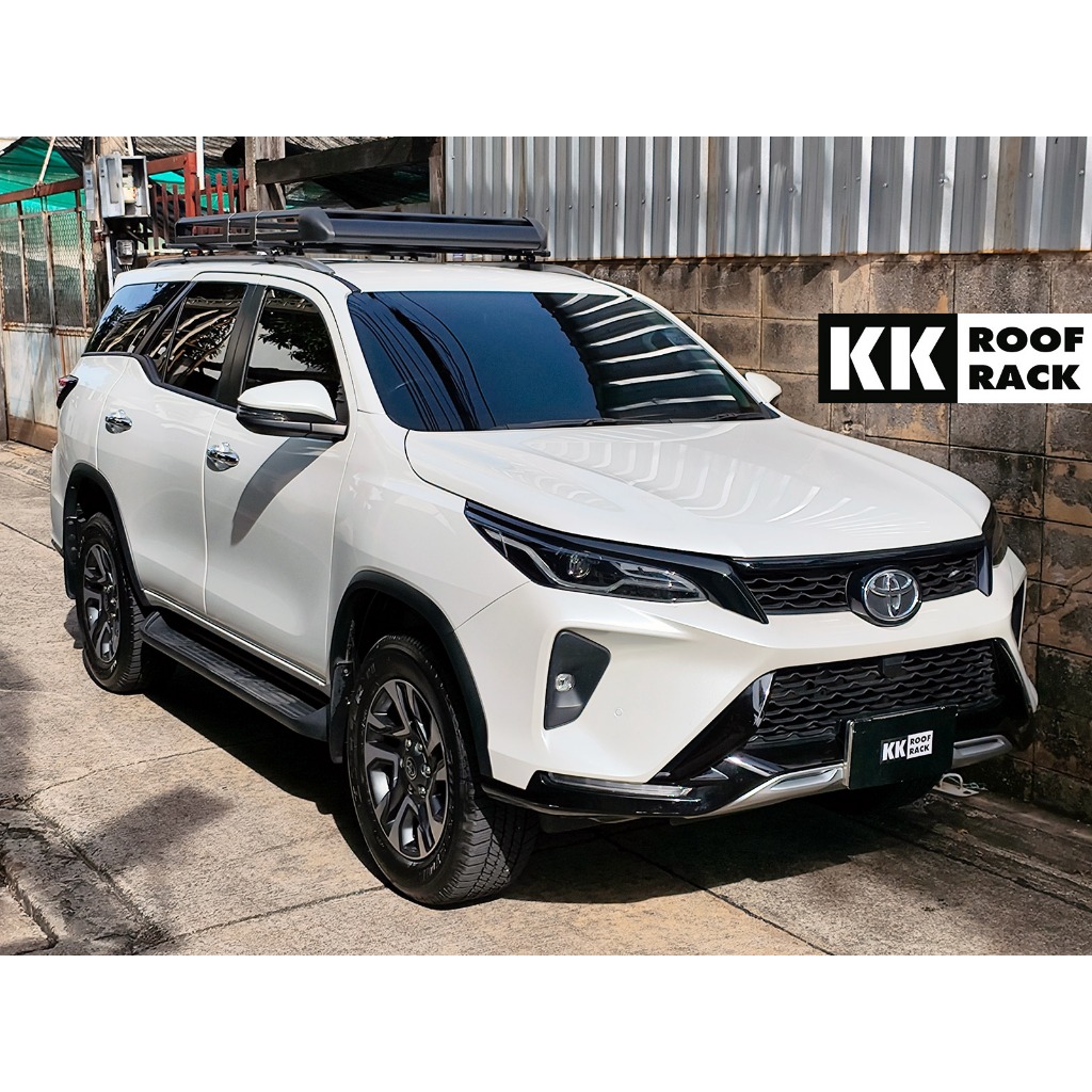 แร็คหลังคา ถาดอลูมิเนียม new Toyota Fortuner ของใหม่ ไม่เจาะหลังคา [CR-0L]