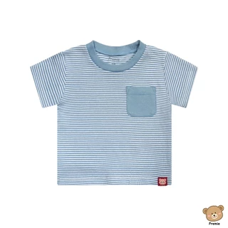 (Premie) Cuddly Cub เสื้อแขนสั้นสำหรับเด็กเล็ก ผู้หญิง ผู้ชาย ลายริ้ว สำหรับใส่ไปเที่ยว ใส่อยู่บ้าน