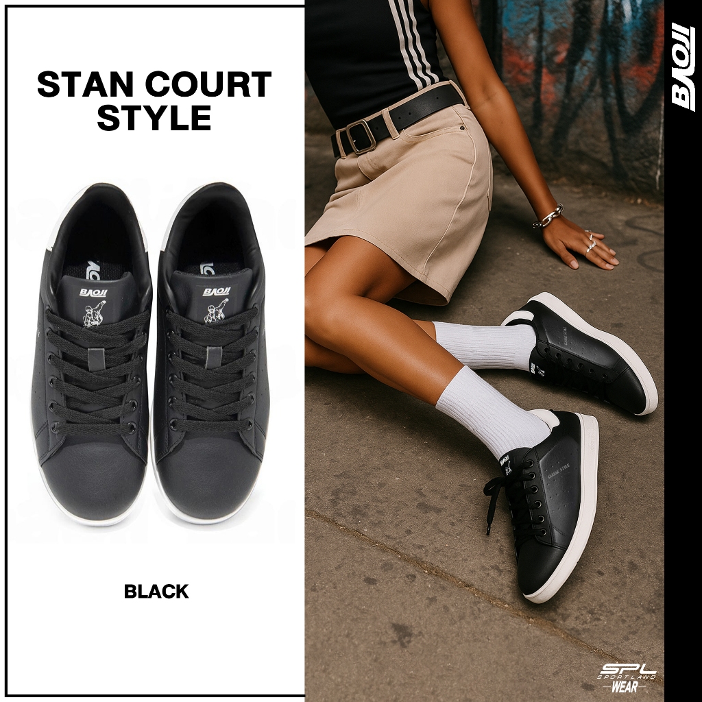 Baoji Collection บาโอจิ รองเท้าผ้าใบ รองเท้าแฟชั่น สำหรับผู้หญิง มี 7 สี W CSS Stan Court Style BJW3