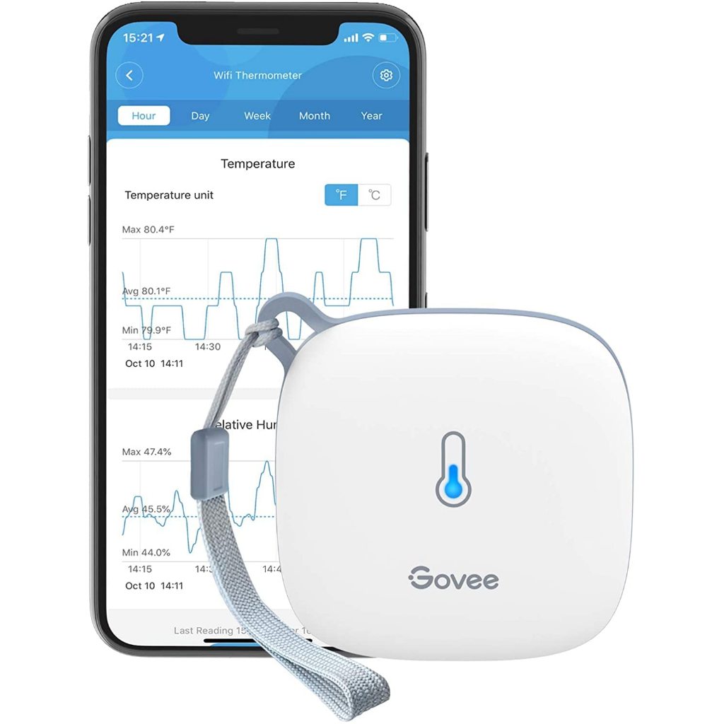 Govee WiFi Thermometer Hygrometer H5179, Smart Humidity Temperature Sensor with App Notification Alert, 2-Y Data Storage