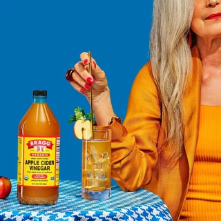 Bragg Apple Cider Vinegar แอปเปิ้ลไซเดอร์เวนิกา น้ำส้มสายชูหมักแอปเปิ้ล ขนาด 946 ml BBE: 10/09/2030