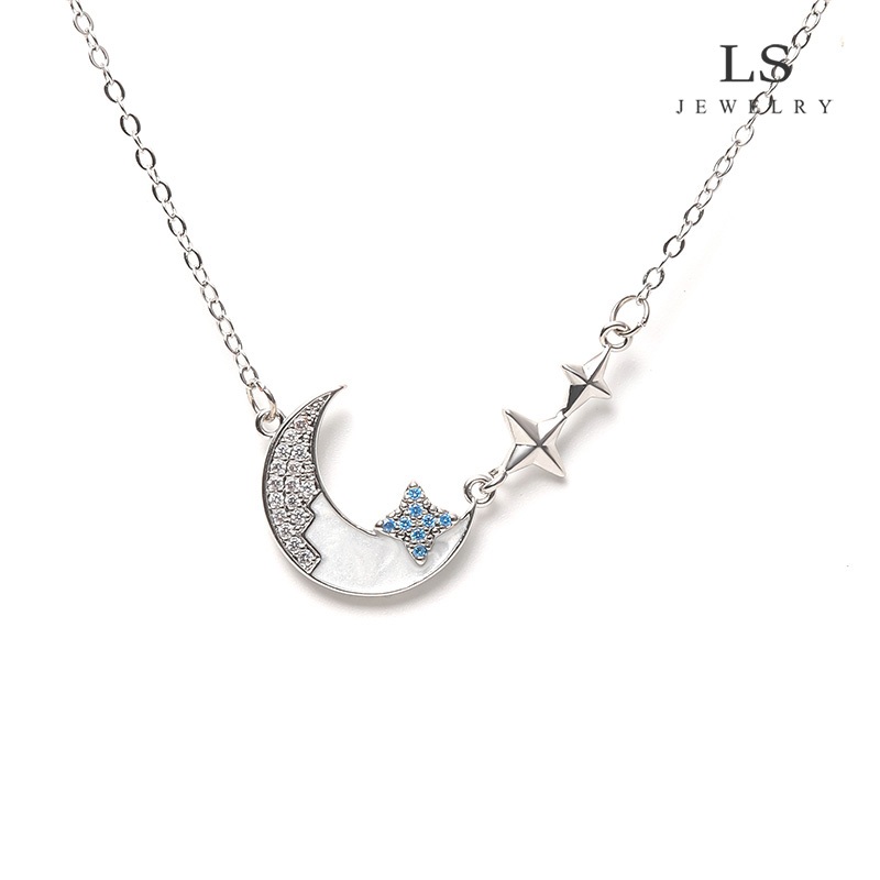 LS สร้อยคอแฟชั่นสตรี จี้พระจันทร์ n2850