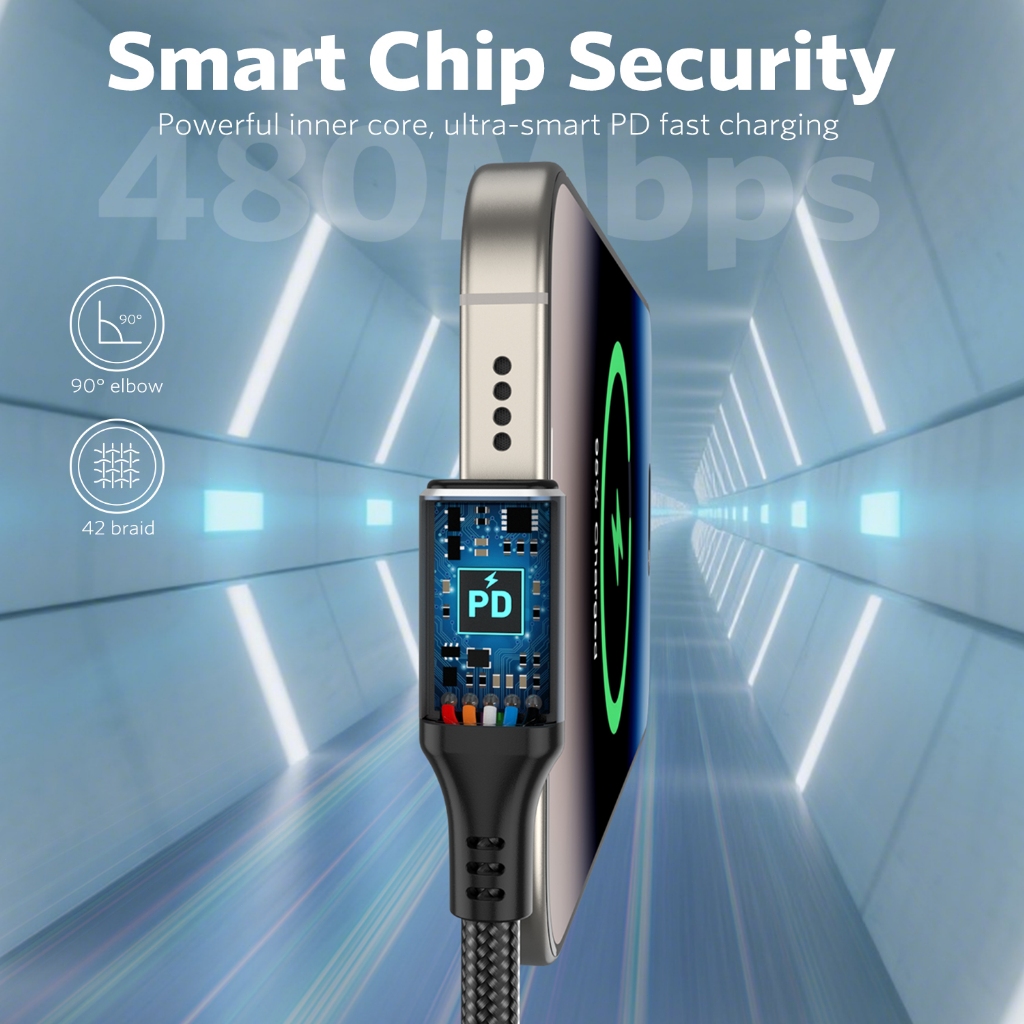 MeeGoo สายชาร์จเร็ว Type C 240W USB2.0 ถ่ายโอนที่รวดเร็ว Type C  to Type C Fast Charging สายชาร์จมือถือ - รูปที่ 4