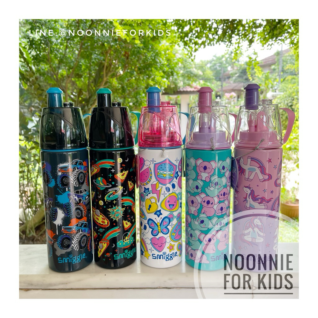 ขวดน้ำเก็บความเย็น แบบสเปรย์ได้ Smiggle Spritz Stainless Steel Drink Bottle เก็บความเย็นได้ 6 ชั่วโม