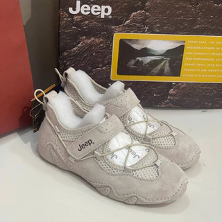 🇹🇭พร้อมส่ง🇹🇭JEEP รองเท้าแมรี่เจนผู้หญิง รุ่นใหม่ ระบายอากาศดี ไม่อับเท้า น้ำหนักเบา รองเท้าผ้าใบตาข่ายแฟชั่น