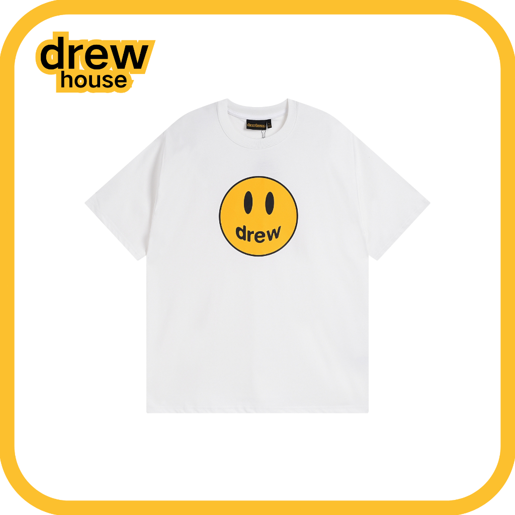 Drew House สตรีทสไตล์แขนสั้น โลโก้หน้ายิ้มคลาสสิกT-shirt ยูนิเซ็กซ์