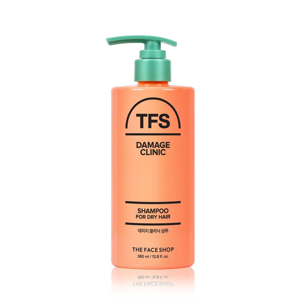 THE FACE SHOP DAMAGE CLINIC SHAMPOO แชมพู ช่วยฟื้นฟูผมแห้งเสีย ให้ผมนุ่ม สูตรอ่อนโยน