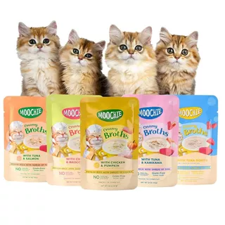 Moochie Creamy Broths มูชี่ครีมมี่มูส อาหารแมว ครีมมี่ซุปแมว