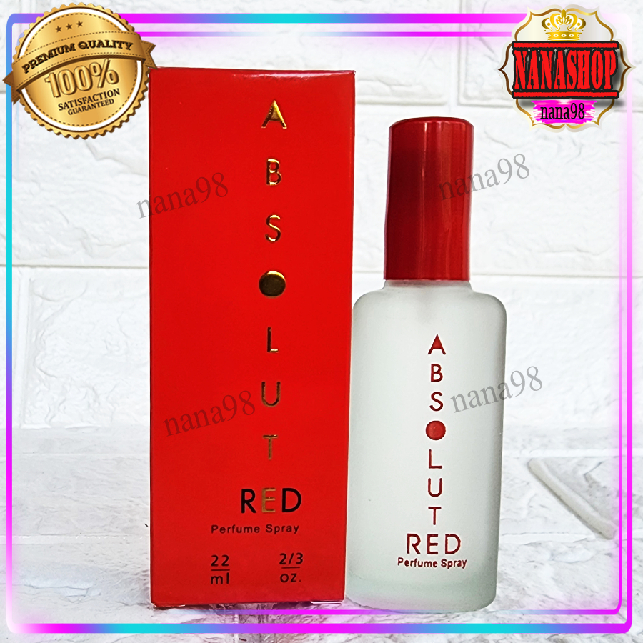 💥ส่งฟรี มีราคาส่ง น้ำหอม แอ๊บโซลูท เรด เพอร์ฟูม สเปรย์ Absolute Red Perfume SPRAY กล่องแดง ขวดขุ่น 22 ml.