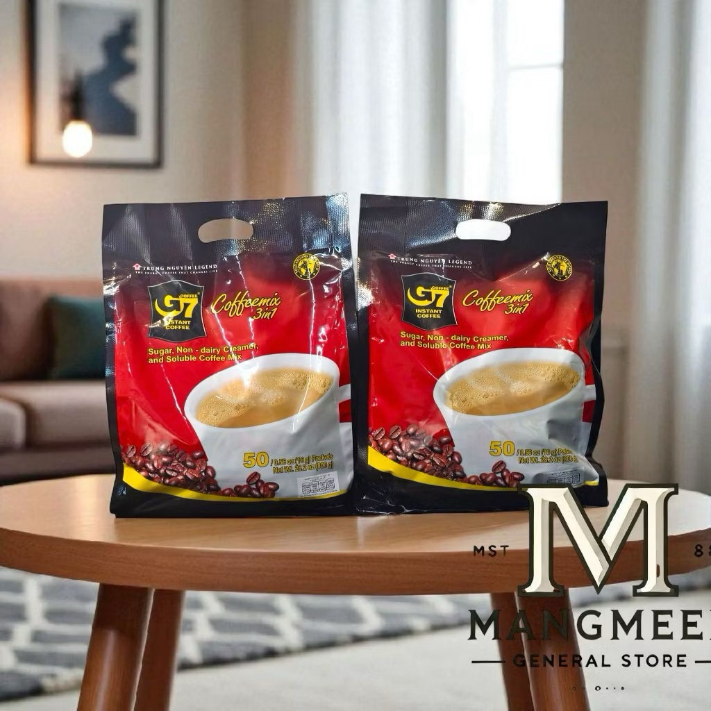 [การันตีของแท้ 100%] G7 กาแฟเวียดนาม 3 in 1 Instant Coffee 50 ซอง x 2 ( รวม 100 ซอง)